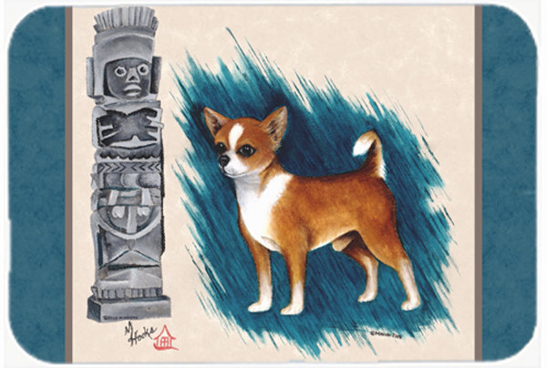Winston Porter Chihuahua Totem Glass Cutting Board