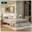 Farmhouse Style Bed With Tall-Panel Headboard, Footboard, LED Lights, USB Charging, And Storage Drawers-1430653545-1430653547