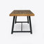Ensemble de salle à manger d'extérieur moderne 7 pièces avec chaise empilable, noir + teck