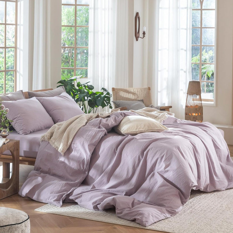 Ensemble de housse de couette Bedding, Mauve