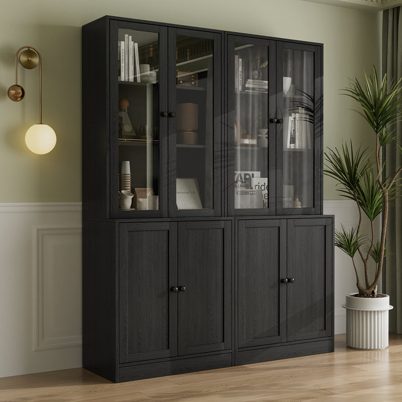 Marta 71" Kitchen Pantry（black）, Black