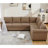 Sleeper Sofa, 2 In 1 Pull Out Couch Bed,6 Seater Sofa Bed, L Shaped Sleeper Sectional Sofa Couch,Riveted Sofa,104'' Large Combined Sofa Bed In Living Room, Brown