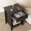 Thurma Table de chevet avec station de charge, table de chevet 23,6 po-1570444731-1570444735