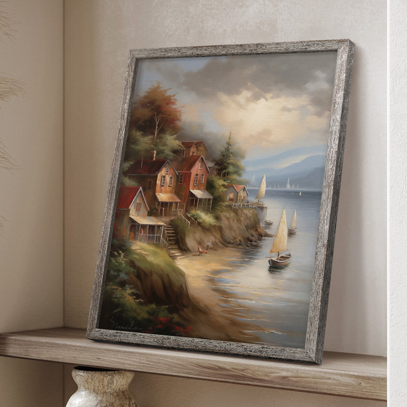 «LANDSCAPES Series CCLxx III», reproduction encadrée - bois massif, H 15 po x l 12 po