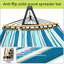 Support universel pour hamac - acier - cadre vert - toile - feuille bleue-1873194403-1828837898