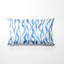 Coussin abstrait - Coussin à rayures bleues-125945099