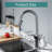​​High Arc Pull-Down Kitchen Faucet - Single Hole Stainless Steel, Modern Sink Faucet (Chrome)​-119337420