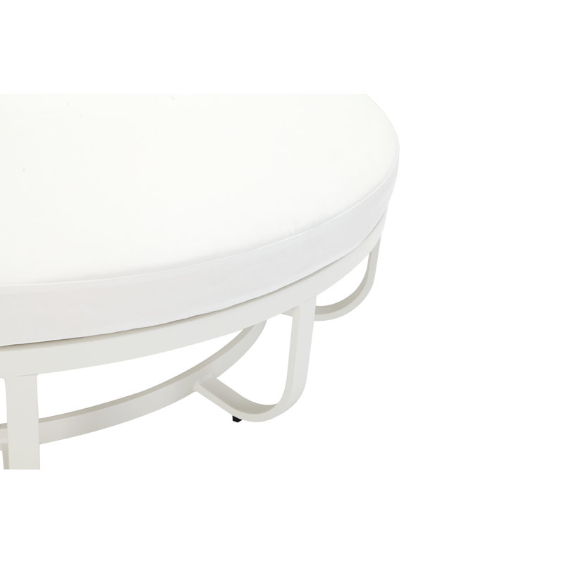 Lit de jour d'extérieur en aluminium avec coussins Pangea Home Aella, Blanc