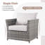 Ensemble de chaises de patio 3 pièces avec chaises longues modulaires et repose-pieds, assise en osier toutes saisons, aucun assemblage requis-684528063