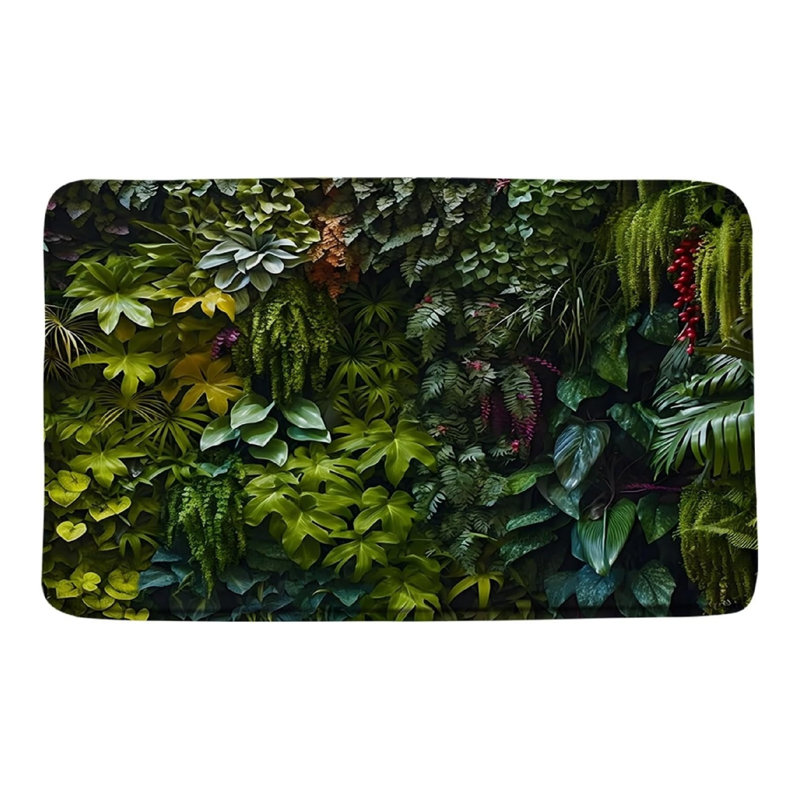 Tapis d'entrée 3 pièces Tropical Jungle, Forest Green, Scenic & Cityscapes