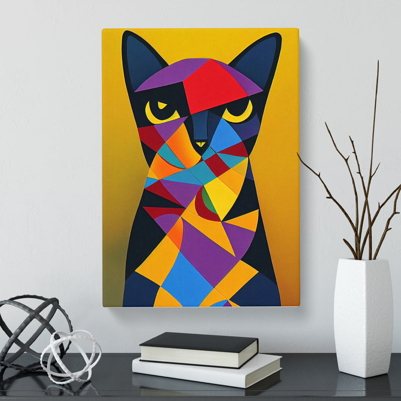 Cat Cubism Vol.2 - Wrapped Canvas, 76cm H x 50cm W x 3cm D