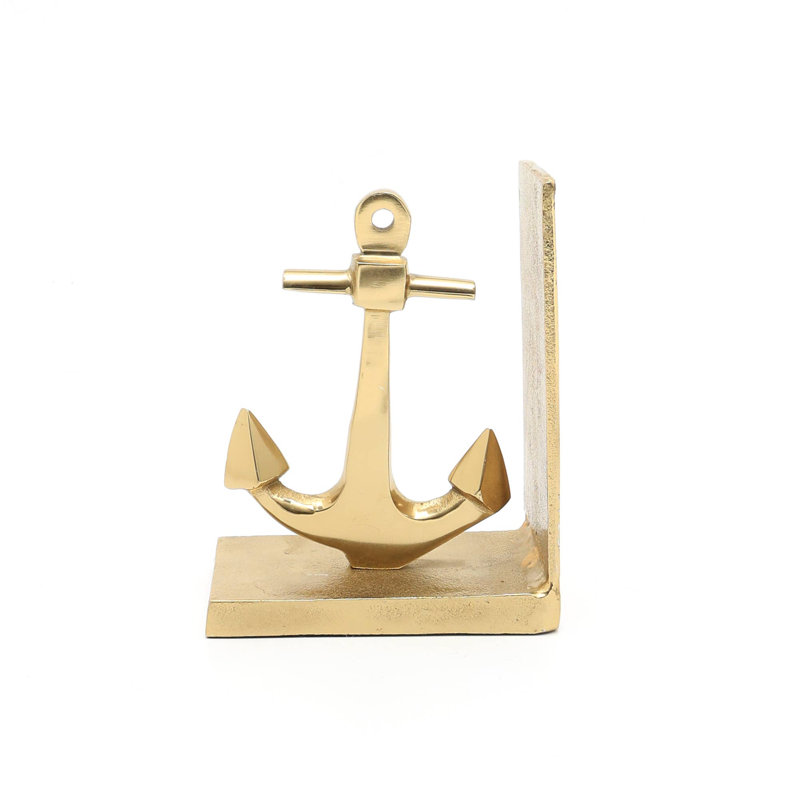 Decorative Aluminum Anchor Shape Bookend-Tabletop Objects