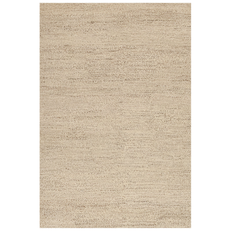 Pinney Hand Knotted Wool Beige Rug, Rectangle 40 x 60cm