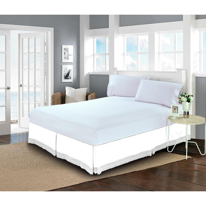 Jupe de lit 15 po, Blanc, Grand