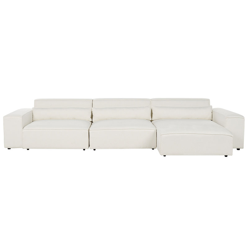 Boleslovas 3 Seater Sofa & Chaise, Left Hand Facing, White