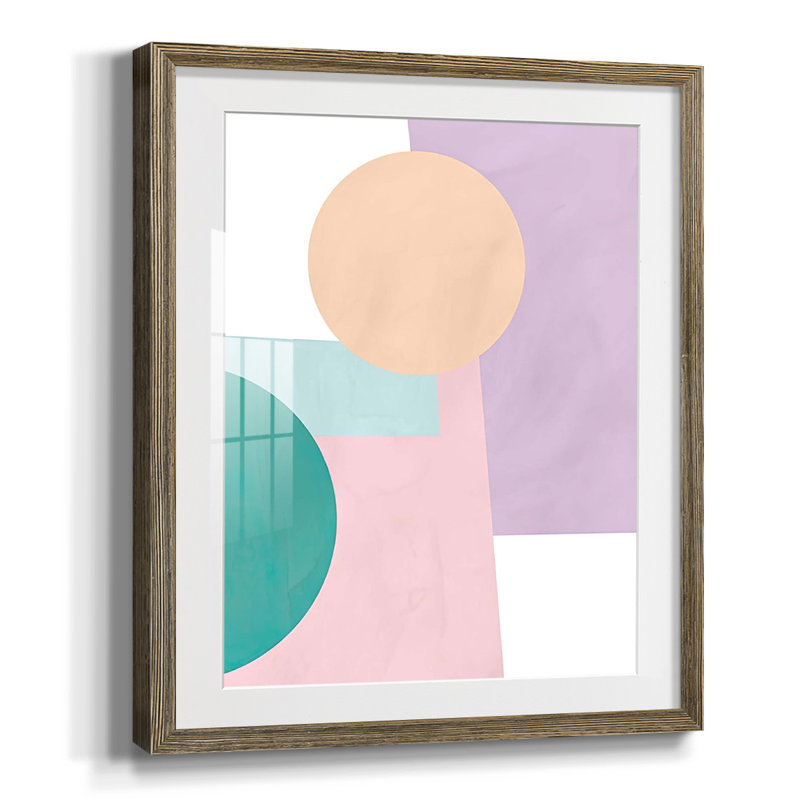 «Paper Daydream I», reproduction encadrée, Blanc, Papier avec cadre noyer