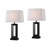 Ensemble de lampes de table noires standard 27,5 po Calais