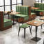 Banc rembourré en similicuir Classic Fashion Cafe-101228566