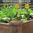 Rosan Wood Outdoor Elevated Planter with Wheels-1703357011