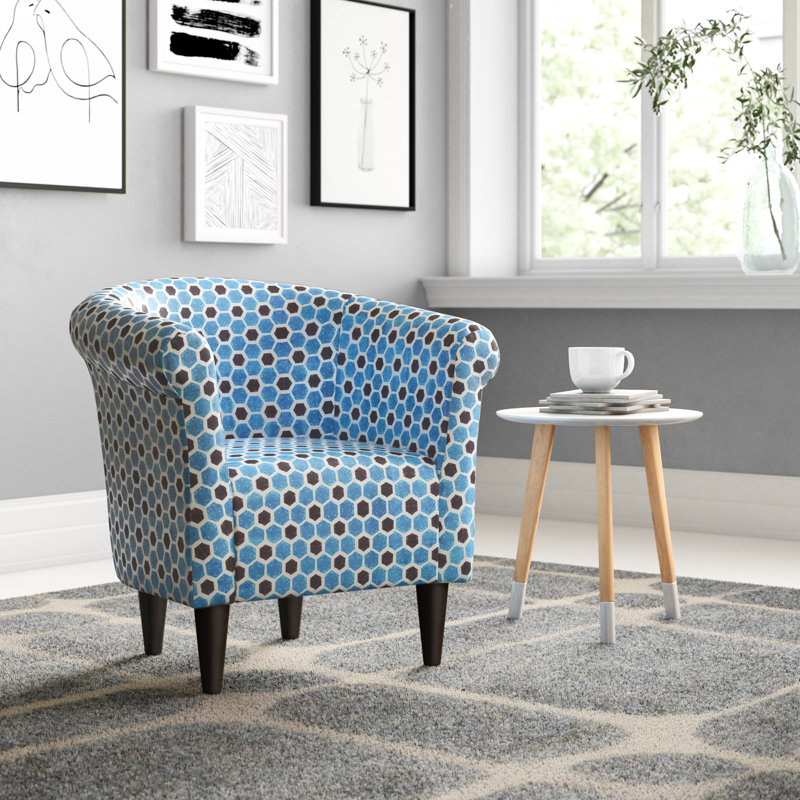 Fauteuil demi-tonneau en polyester l 77,47 cm Liam