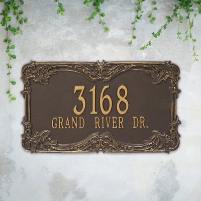 Signature Series 2-Line Wall Address Plaque