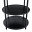  Ensemble de 5 tables de salle à manger rondes avec rangement double et chaises en coton haute résilience, noir-884929845