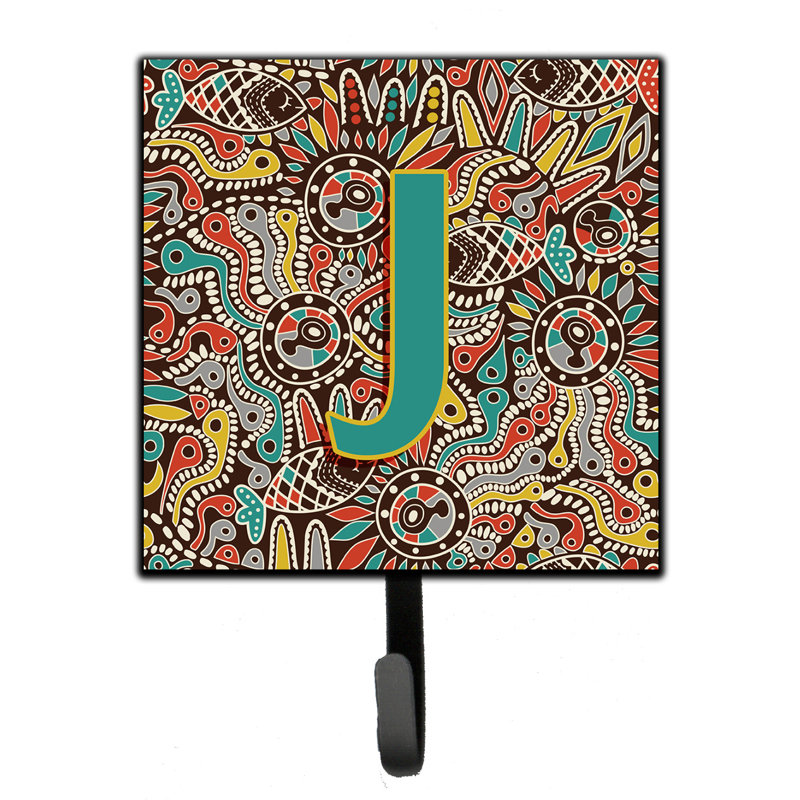 Porte-laisse et crochet mural rétro tribal, J