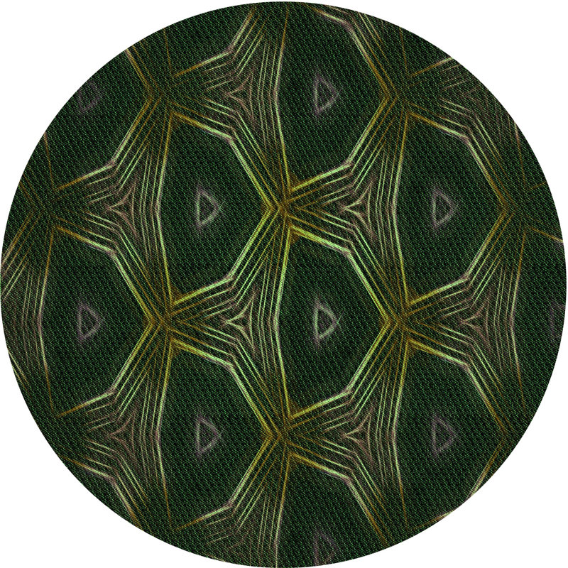 Abstract Indoor Rug, Round 7'