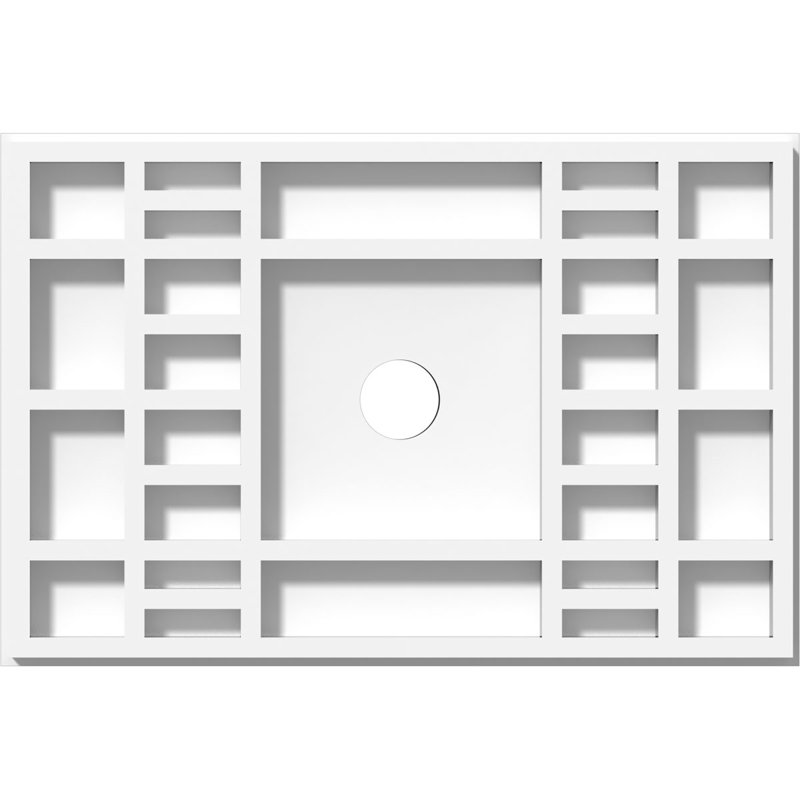 Médaillon de plafond contemporain en PVC de qualité architecturale Beaux, H 6 5/8 po x l 10 po x P 1 po
