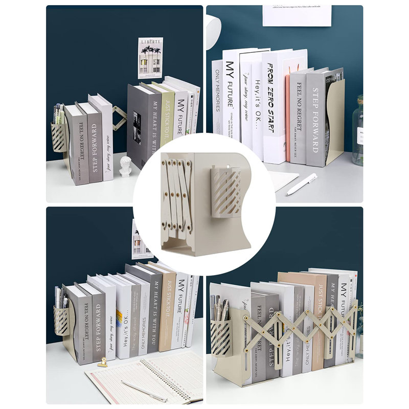 Metal Bookend, Beige