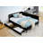 Upholstered Platform Bed Frame with Drawers-593500281-593500230