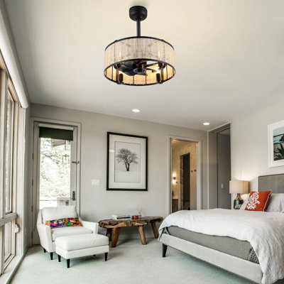 Ventilateur de plafond universel 4 lumières Maywood