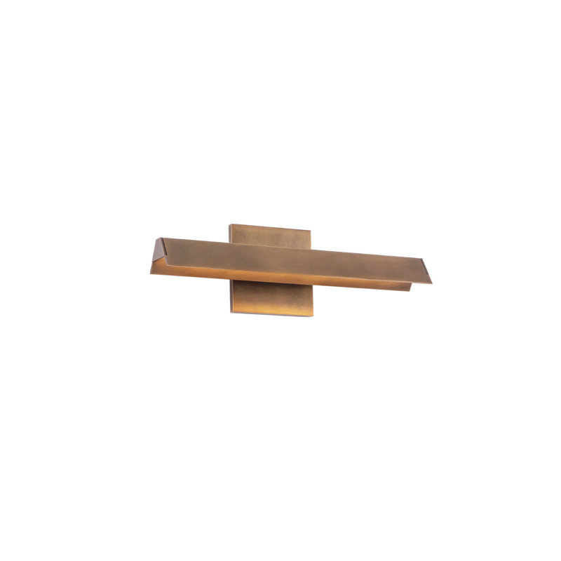 Galleria 15-in Brass dimmable LED Wall Sconce, 15-in, Antique Brass