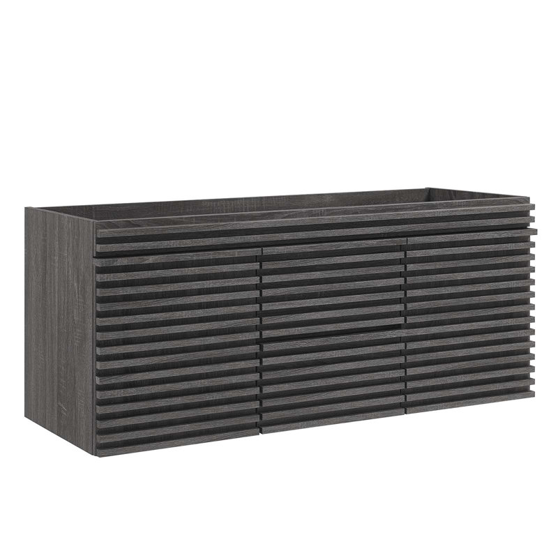 Base de meuble-lavabo mural simple 18 po Modway seulement, Gris anthracite