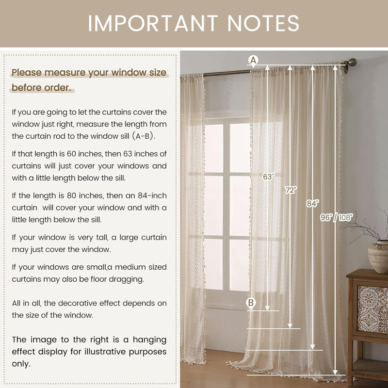 Rideaux en dentelle, Beige