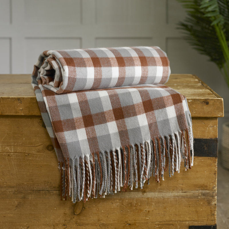 Plain Weave / Muslin Throw Blanket, Copper