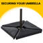 Beeram 120'' Round Cantilever Umbrella with Counterweight-650216895