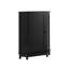 Armoire de coin de salle de bain noire avec tablette réglable - Armoire de rangement moderne en bois aggloméré