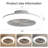 18 Inch Enclosed Ceiling Fan With Light And Remote, Flush Mount Bladeless Modern Low Profile Ceiling Fan For Bedroom Kitchen Dining Room
