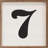 Square Classic Number Seven White