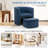 Kyah Upholstered Barrel Chair with Ottoman-111282447