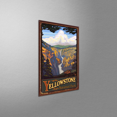 Reproduction d'art en métal Yellowstone Falls