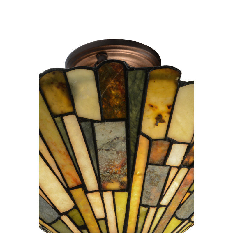 Meyda Tiffany & Stained Glass Glass Semi Flush Mount