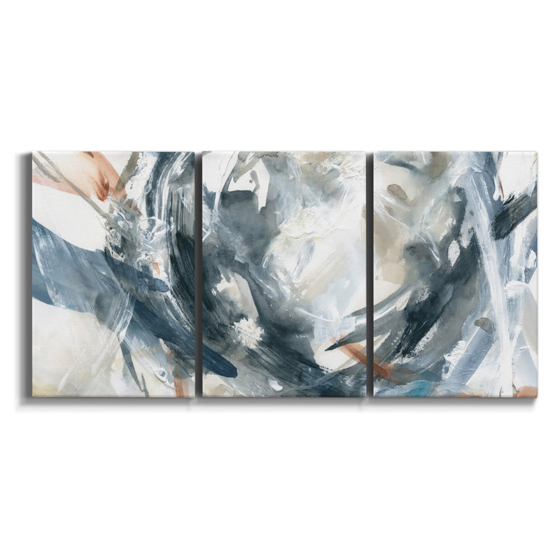 " Saturation I " 3 - Pieces, 36" H x 72" W x 2" D