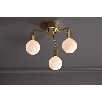 Amethy Glass Semi Flush Mount