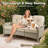 3-Person Outdoor Seating Group With Cushions And Led Coffee Table , All-Weather Wicker Patio Set-1407365137