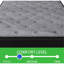 Matelas de 12 pouces en mousse grise avec 560 ressorts ensachés individuellement pour un confort corporel personnalisé et une isolation des mouvements.