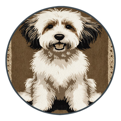 Washable Havanese Dogs Area Rug
