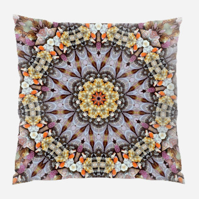 Abstract Microsuede Reversible Throw Pillow