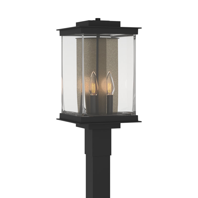 Kingston 1 - Light 20.1" H Hardwired Lantern Head, Translucent Vintage Platinum, Coastal Black